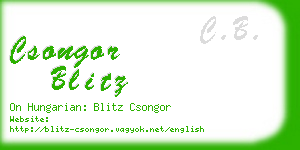 csongor blitz business card